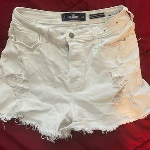 White Hollister Jean Shorts